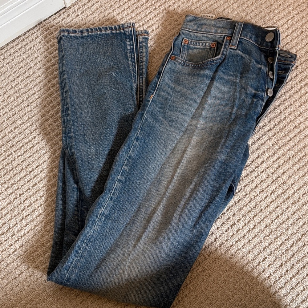 Denim Forum Blue Straight-Leg Jeans